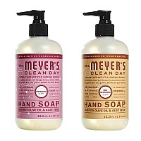 Mrs Meyers Liquid Hand Soap Variety Pack Peppermint Oat Blossom 125 Oz Pack Of 2