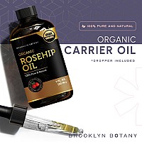 Brooklyn Botany Organic Rosehip Oil For Face Skin And Hair 100 Pure And Natural Organic Rosehip Seed Oil Use As Carrier Oi