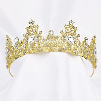 Didder Baroque Gold Crown For Princess Bride And Occasions Tiara For Women Girls Wedding Halloween Christmas Prom Birt