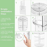 Leewent 360 Rotating Makeup Organizer Large Capacity Cosmetics Organizer For Perfume Holder Organizer Countertop Diy Spinning M