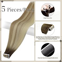 Full Shine Virgin Tape In Hair Extensions Human Hair 5Pcs Color 21822 Balayage Injection Tape In Extensions 18 Inch Machine Re