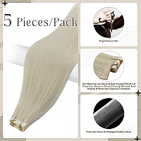 Full Shine Injected Tape Hair Extensions 5Pcs Color 1000 Blonde Virgin Intact Tape In Hair Extensions Seamless Skin Weft Tape In