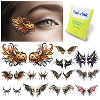 Pixiwink Halloween Temporary Tattoos 12 Pairs Face Tattoos For Adults Dia De Los Muertos Day Of The Dead Face Tattoos Halloween