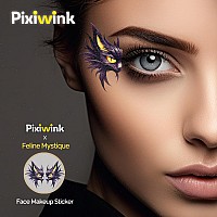 Pixiwink Halloween Temporary Tattoos 12 Pairs Face Tattoos For Adults Dia De Los Muertos Day Of The Dead Face Tattoos Halloween