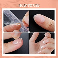 Liarty 120 Pcs French Press On Nails Short Square French Tip False Nails Manicure 12 Size Acrylic Full Cover Artificial Fake N