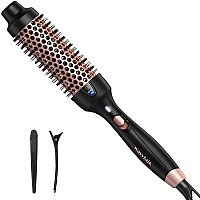 Wavytalk Pro Heated Round Brush for Blowout Look, 1 1/2 Inch Ionic Curling Iron Brush Makes Hair Shinier & Smoother, Dual Voltage Heated Brush Long-Lasting Styling, Easy to Use, Fast Heating