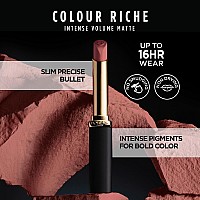 Loral Paris Colour Riche Intense Volume Matte Lipstick Lip Makeup Infused With Hyaluronic Acid For Up To 16Hr Wear Le Nude R