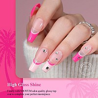 Shoyum Gel Nail Polish 1Pcs 15Ml Hot Pink Gel Polish Bright Summer Neon Colors Gel Polish Soak Off Starters Nail Art Salon Mani