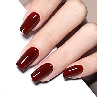 Shoyum 15Ml Dark Red Gel Nail Polish Claretred Color Soak Off Uv Led Nail Gel Polish Nail Art Starter Manicure Salon Diy At Ho