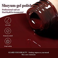 Shoyum 15Ml Dark Red Gel Nail Polish Claretred Color Soak Off Uv Led Nail Gel Polish Nail Art Starter Manicure Salon Diy At Ho