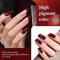 Shoyum 15Ml Dark Red Gel Nail Polish Claretred Color Soak Off Uv Led Nail Gel Polish Nail Art Starter Manicure Salon Diy At Ho