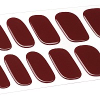 Danni Toni Semi Cured Gel Nail Strips Dark Red Ruby Reverie Gel Nail Stickers Burgundy Glossy Nail Wraps 28 Stickers