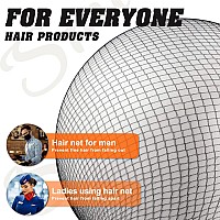 Smilco Hair Nets 100 Pcs 20 Inch Invisible Mesh Elastic Edge Hair Net For Women Food Service Ballet Buns Brown