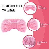 Wsyub Pink Spa Headband And Wristband Set For Face Washing