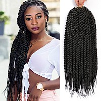 Admutty Havana Twist Crochet Hair 6 Packs 24 Inch Crochet Braids Senegalese Twist Crochet Braiding Hair Jumbo Havana Mamba Twis