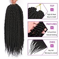 Admutty Havana Twist Crochet Hair 6 Packs 24 Inch Crochet Braids Senegalese Twist Crochet Braiding Hair Jumbo Havana Mamba Twis