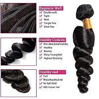 10A Loose Wave Bundles Brazilian Loose Wave Human Hair 3 Bundles 26 28 30Inch Natural Loose Curly Human Hair 100 Unprocessed Vi