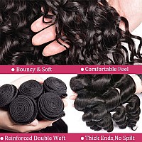 10A Loose Wave Bundles Brazilian Loose Wave Human Hair 3 Bundles 26 28 30Inch Natural Loose Curly Human Hair 100 Unprocessed Vi