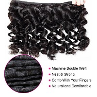 10A Loose Wave Bundles Brazilian Loose Wave Human Hair 3 Bundles 26 28 30Inch Natural Loose Curly Human Hair 100 Unprocessed Vi