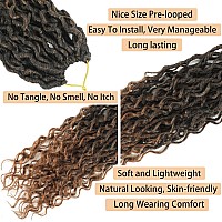 Goddess Locs Crochet Hair Brown 24 Inch 7 Packs Long Faux Locs Crochet Hair Soft Crochet Locs Boho Locs Crochet Hair Synthetic H