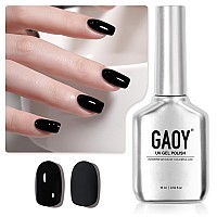 Gaoy Black Gel Nail Polish 16Ml Soak Off Gel Polish Uv Light Cure For Nail Art Diy Manicure At Home 2026 Flawless Black