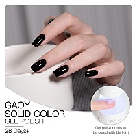 Gaoy Black Gel Nail Polish 16Ml Soak Off Gel Polish Uv Light Cure For Nail Art Diy Manicure At Home 2026 Flawless Black