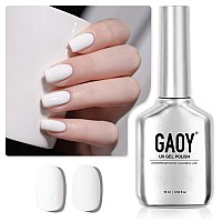 Gaoy White Gel Nail Polish 16Ml Soak Off Gel Polish Uv Light Cure For Nail Art Diy Manicure At Home 2027 Flawless White