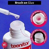 Teenitor Nail Glue Strong 42Ml Professional Nail Glue For Press Ons Brush On Nail Glue For Acrylic Nails Nail Bond Glue With N