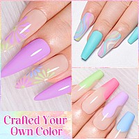 Meet Across Pastel Gel Nail Polish Set Spring Summer Gel Polish Macaron Candy Sweet Color Soft Pink Yellow Blue Gel Polish Kit S