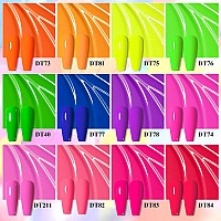 Meet Across Neon Gel Nail Polish Set 12Pcs Fluorescent Orange Yellow Green Blue Hot Pink Red Purple Spring Summer Nail Polish Se