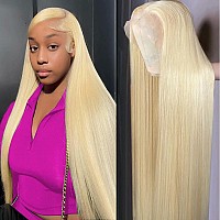 613 Lace Front Wig Human Hair 13X6 Blonde Lace Front Wigs 20Inch 210 Density 613 Hd Lace Frontal Wig For Women 12A Brazilian St