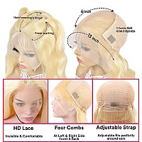 613 Lace Front Wig Human Hair 13X6 Blonde Lace Front Wigs 20Inch 210 Density 613 Hd Lace Frontal Wig For Women 12A Brazilian St