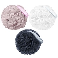 Amazerbath Loofah Sponge 60Gpcs Shower Loofah For Men And Women Body Scrubber Loofa Set Of 3 Bath Sponge Grey Bluepinkw