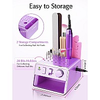 Subay Nail Drill Machine Electric File Portable For Acrylic Gel Dip Powder Nails Nail Drill Kit For Manicure Pedicure Nail Se