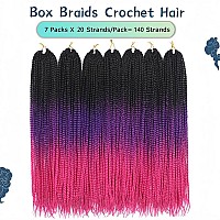 Crochet Box Braids Hair Pre Looped Goddess Box Braids Crochet Braiding Hair 7 Packs Crochet Box Braids 3X Box Braids Crochet Hai