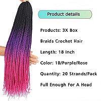 Crochet Box Braids Hair Pre Looped Goddess Box Braids Crochet Braiding Hair 7 Packs Crochet Box Braids 3X Box Braids Crochet Hai