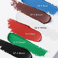 Freeorr 2Pcs Red Face Body Paint Stick Red Eye Black Face Body Paint For Baseballfootballhalloweencostume Vampirejokerclow