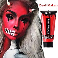 Go Ho Red White And Royal Blue Face Body Paint7 Oz For Halloween Makeupcream Water Based Vampire Skeleton Face Paint For Adul