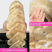 Huangcai 613 Lace Front Wig Human Hair 30Inch 13X6 Blonde Lace Front Wigs Human Hair 613 Body Wave Hd Transparent Lace Frontal