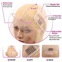 Huangcai 613 Lace Front Wig Human Hair 28Inch 13X6 Blonde Lace Front Wigs Human Hair 613 Body Wave Hd Transparent Lace Frontal