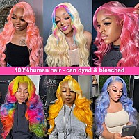 Huangcai 613 Lace Front Wig Human Hair 28Inch 13X6 Blonde Lace Front Wigs Human Hair 613 Body Wave Hd Transparent Lace Frontal