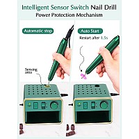 Subay Nail Drill Machine Electric File Portable For Acrylic Gel Dip Powder Nails Nail Drill Kit For Manicure Pedicure Nail Se