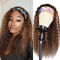 Punmasa Headband Wig Human Hair Deep Wave 427 Human Hair Headband Wigs For Women Glueless None Lace Front Wig Machine Made 150