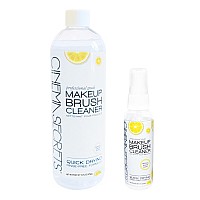 Cinema Secrets Professional Makeup Brush Cleaner Combo 16 Fl Oz With 2 Fl Oz Spray Lemon