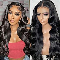 Unice Bye Bye Knots Wig Body Wave 7X5 Hd Lace Front Wigs Human Hair Bleached Invisible Knots Put On And Go Glueless Frontal Wig