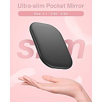 Gospire Handheld 41 X 295 Inches Travel Makeup Mirror Ultraslim Lighted Rechargeable 3X Magnifying Mirror With 3 Light Color