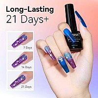 Mizhse Color Changing Nail Polish 6 Colors Glitter Purple Blue Temperature Color Changing Gel Nail Polish Thermal Soak Off U V L