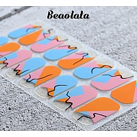 Beaolata Nail Polish Strips 32 Nail Wraps Nail Stickers Gel Nail Strips Easy Apply Remove Long Lasting Salon Quality Mix