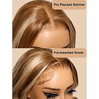 Unice Bye Bye Knots Wig Body Wave 7X5 Invisible Knots Lace Front Wigs Human Hair Honey Blonde Highlight Pre Everything Glueless