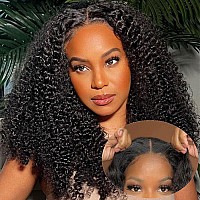 Unice Bye Bye Knots Wig 7X5 Pre Cut Lace Front Wigs Human Hair Jerry Curly Invisible Knots Put On And Go Glueless Human Hair Wig